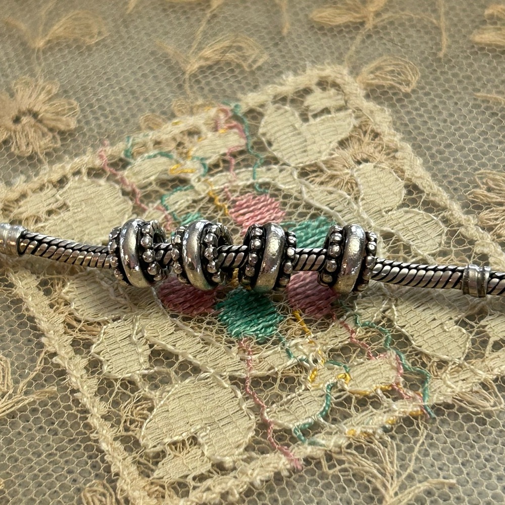 Pandora retired sterling silver spacer beads set of 4 925 ALE